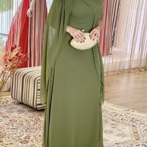 Chiffon Ruched Scoop Sleeveless Floor-Length Mother of the Bride